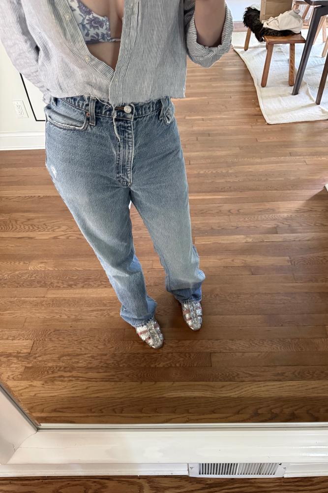 kristinyezza's fit featuring Quince, J. Crew, Freda Salvador, No Brand, Tess Young Jewlery, Levi's