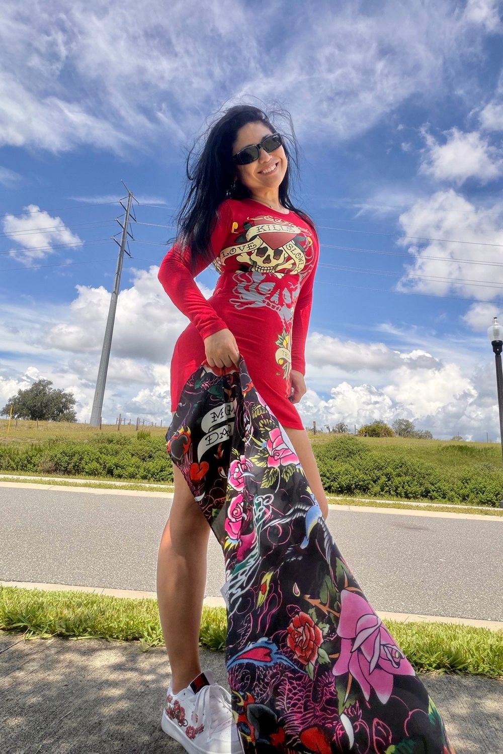 Post featuring Skull Dagger Mesh Tee Dress