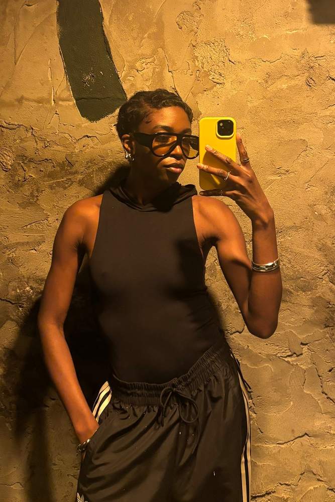Tayetta's fit featuring Simons, Aritzia, Adidas
