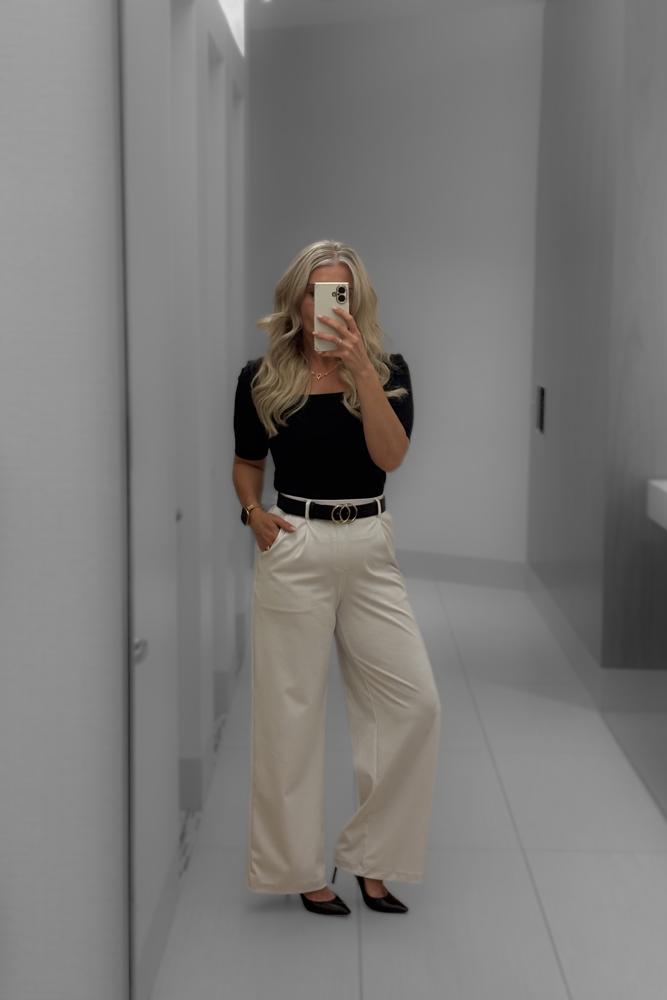 BusinessCasualOOTD's fit featuring Halara, Amazon Basics, Banana Republic