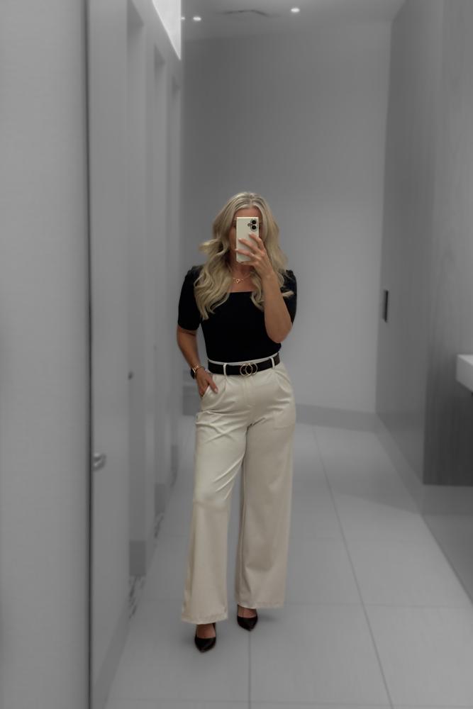 BusinessCasualOOTD's fit featuring Halara, Amazon Basics, Banana Republic