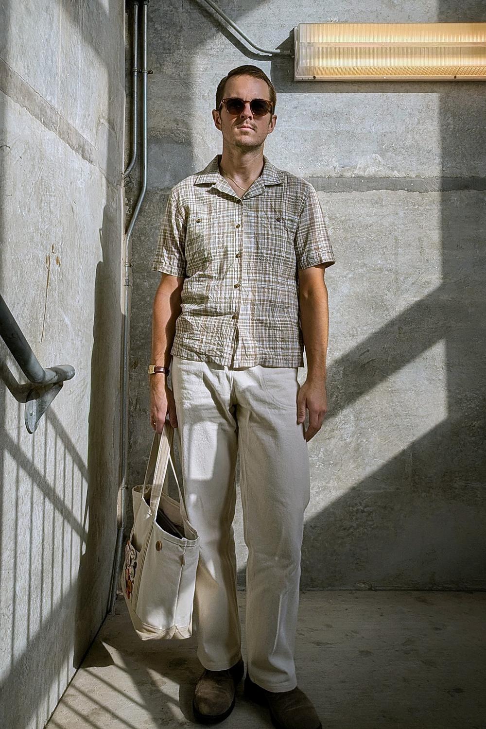 Post featuring Beige Tan and Sage Indian Madras Shirt