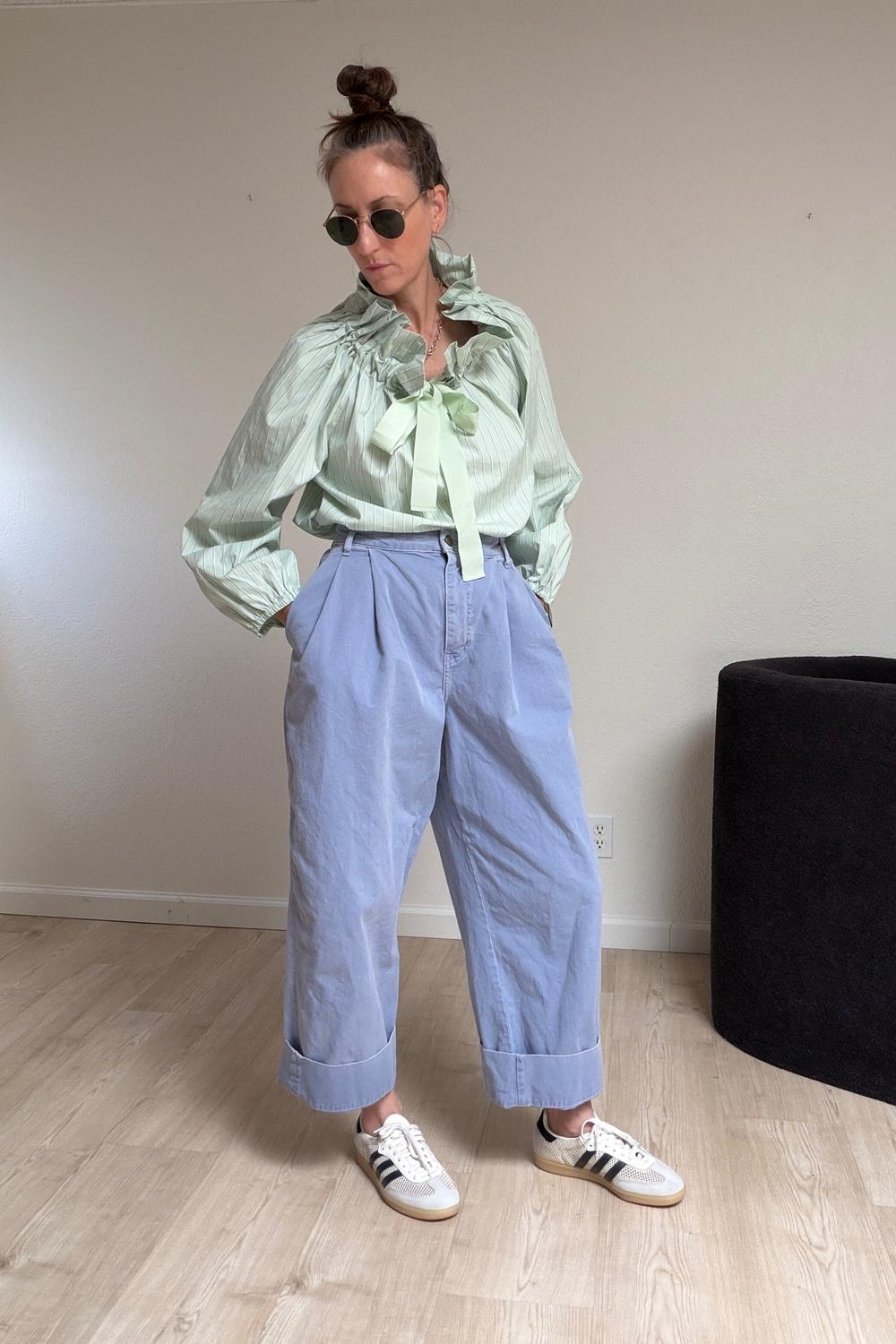 Post featuring B Sides Martin Pleated Chino - Pale Blue on Garmentory