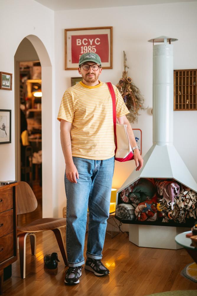 BradyKenniston's fit featuring Noah NYC, orSlow, New Balance