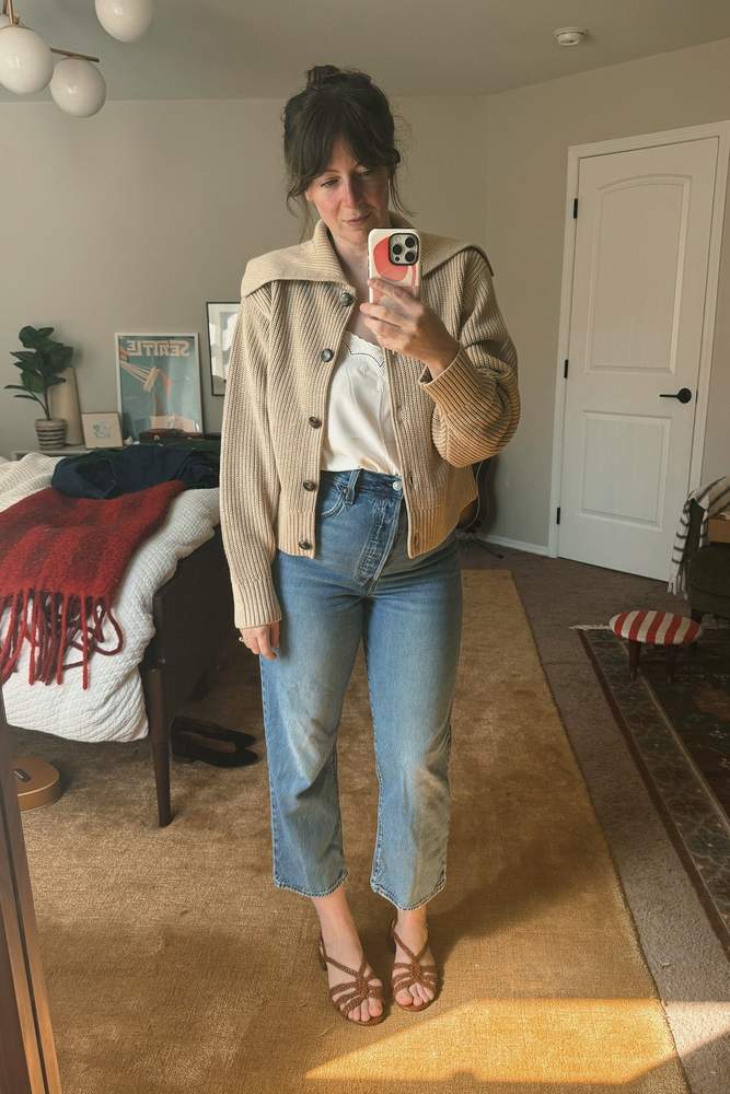 NicoleGregory's fit featuring Sezane, Levi's
