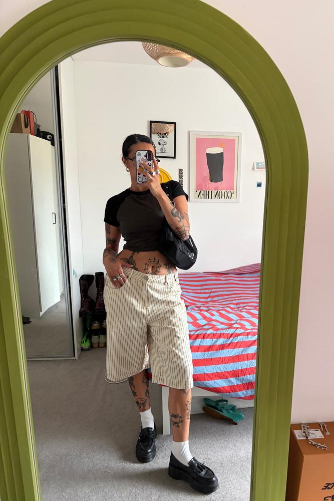Chrisptine's fit featuring Cider, Cold Culture, Weekday, Dr. Martens