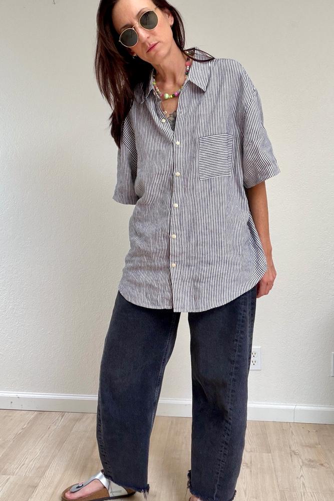 Houseofarmitage's fit featuring Alex Mill, Agolde, Ray-Ban, Birkenstock