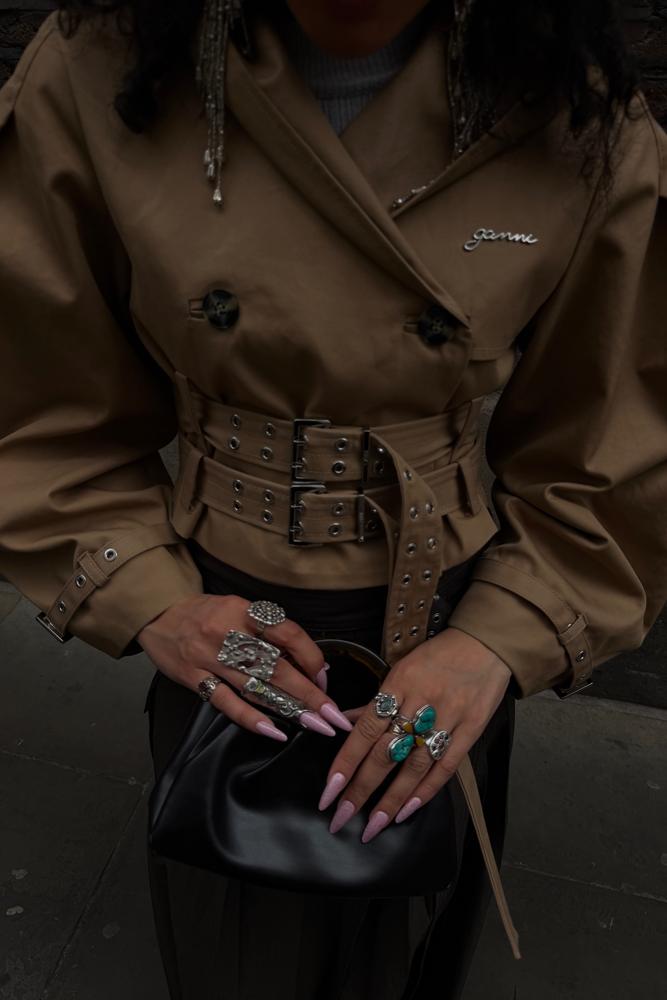 daisyambro's fit featuring Ganni, No Brand, Zara, Timberland