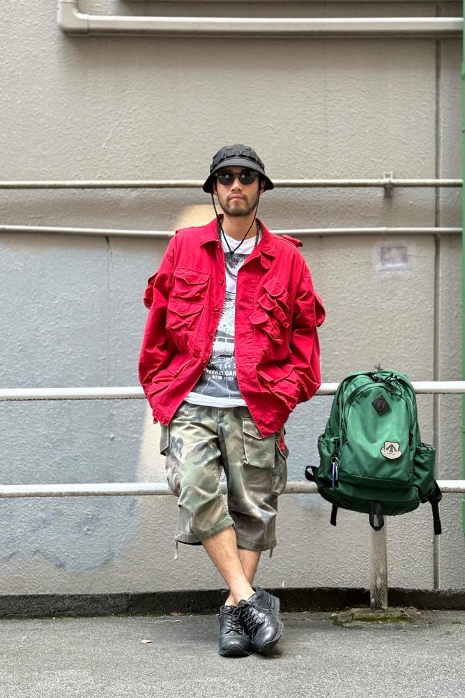 Kazma's fit featuring Engineered Garments
