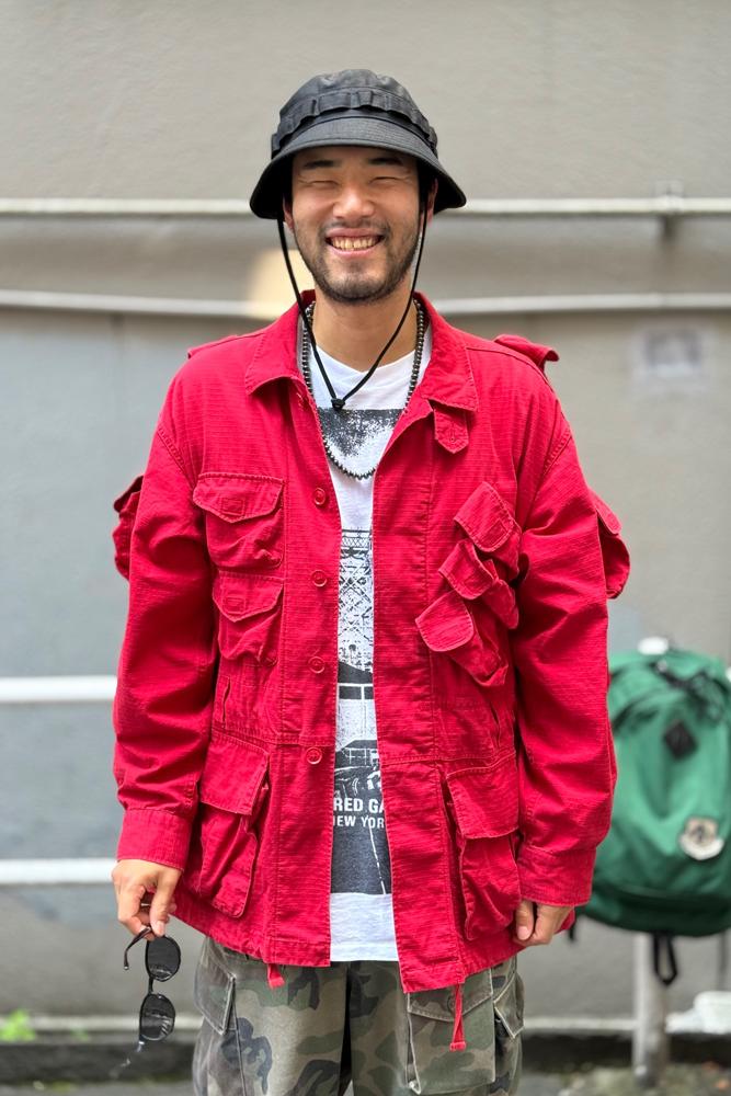 Kazma's fit featuring Engineered Garments