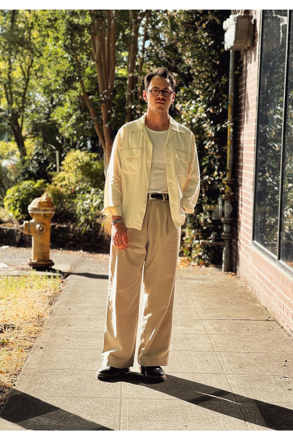 Post featuring Natural Mcgregor X Buck Mason LS Rayon Camp Shirt