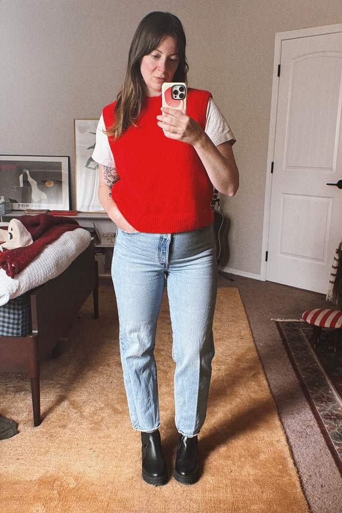 NicoleGregory's fit featuring Sezane, Levi's, Still Here