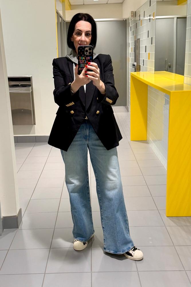 GAviv's fit featuring Quince, MOTHER, Adidas, Tory Burch, Longchamp