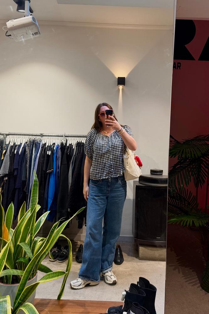 Bridgetsmirror's fit featuring Doen, Levi's, New Balance, L.L. Bean